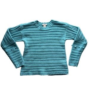 Sundance Cableknit Crewneck Wool Sweater | XS